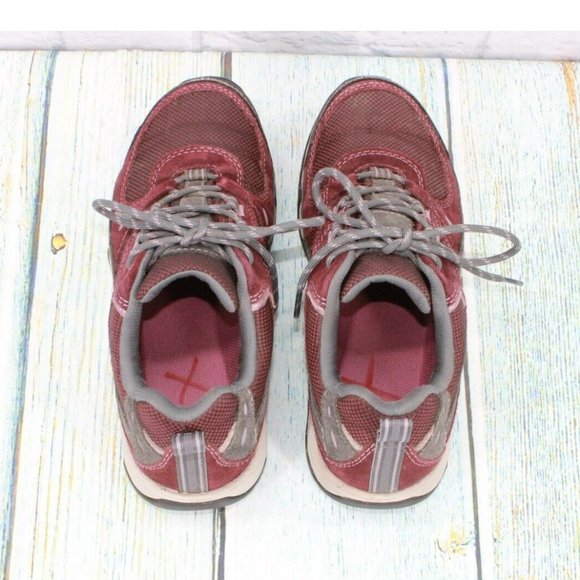 LL Bean Red Nylon Lace Up Waterproof Hiking Sneakers Shoes Size 9 M - Picture 7 of 9